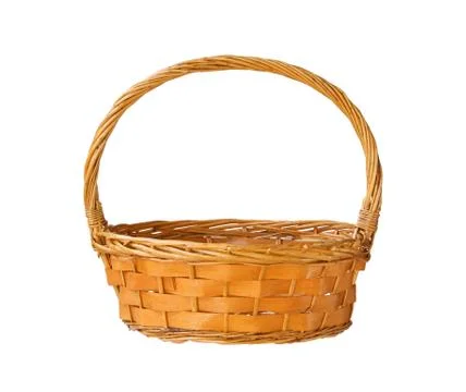 Wicker gift basket Stock Photos