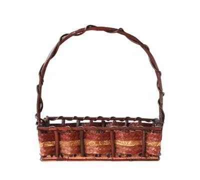 Wicker gift basket Stock Photos
