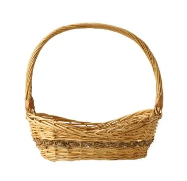 Wicker gift basket Stock Photos