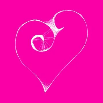 Wicker heart  - vector illustration Stock Illustration