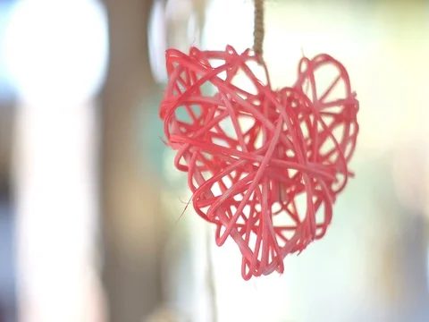 Wicker hearts Stock-Footage 74181656