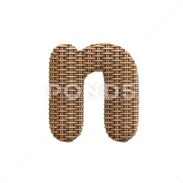 Tree letter N. Tree in shaped of letter N, 3D rendering isolated