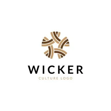 Wicker logo design template vector illustration Stock Illustration