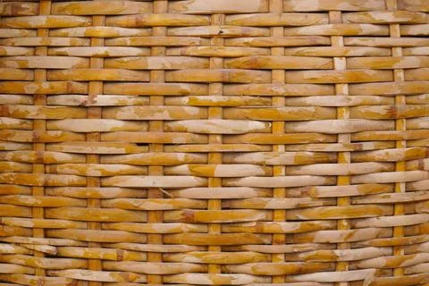 Wicker made of bamboo It's a hand job. Stock Photos