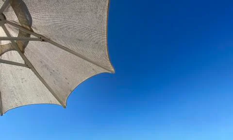 Wicker parasol background Stockfoto's
