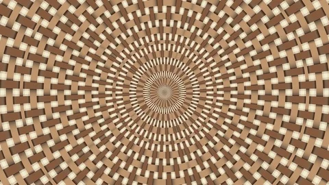 Wicker pattern. Colorful looping kaleidoscope sequence. Abstract motion graphics Stock Footage 85178287