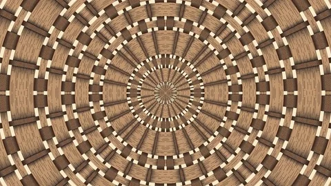 Wicker pattern. Colorful looping kaleidoscope sequence. Abstract motion graphics Stock Footage 85178880