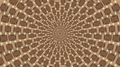 Wicker pattern. Colorful looping kaleidoscope sequence. Abstract motion graphics Stock Footage 85183293