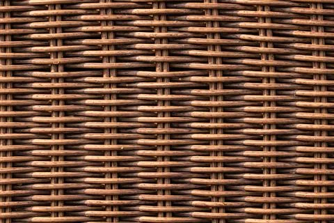 Wicker rattan weaving pattern creating textured background and natural design 写真素材