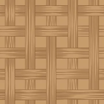 Wicker repeat texture seamles pattern basket straw Stock Illustration