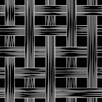 Wicker repeat texture seamles pattern basket straw Stock Illustration