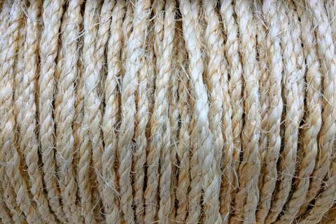 Wicker rope in a hardware store. Background. Foto stock