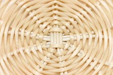 Wicker round close-up Stock Photos
