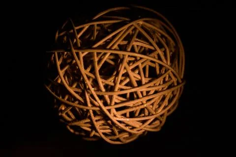An wicker sphere isolated Stock Photos