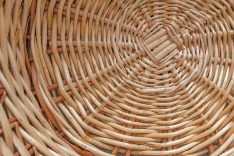 Wicker Spiral Texture background. Stock Photos