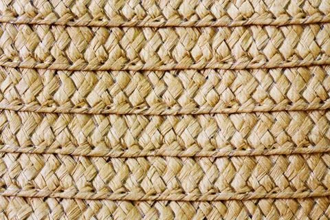 Wicker straw texture. Stock Photos