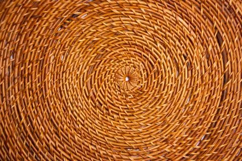 Wicker table-mat texture Stock Photos