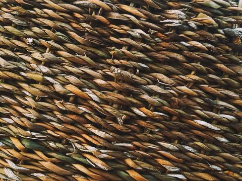 Wicker texture background, natural construction material and interior design Foto stock