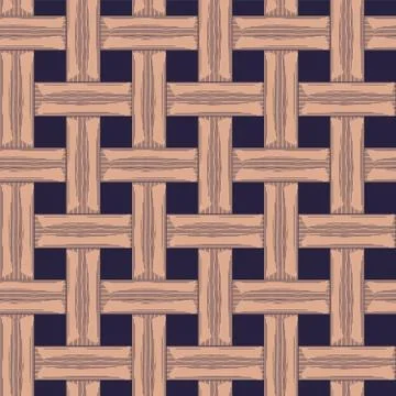 Wicker wood texture. Vector seamless Stock Illustration