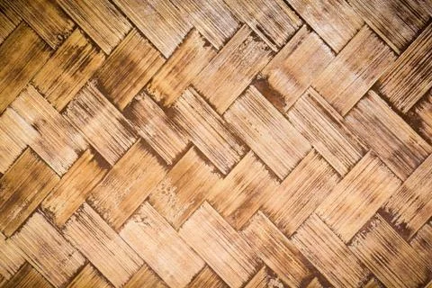 Wicker woven rattan pattern Stock Photos