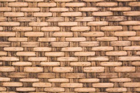 Wicker woven rattan pattern Stock Photos