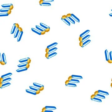 Wicket accessory isometric icon seamless pattern Stock Illustration