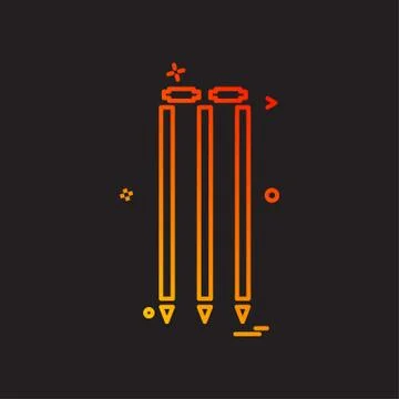 Wicket cricket play icon vector design Illustrazione stock
