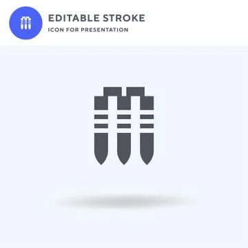 Wicket icon vector, filled flat sign, solid pictogram isolated on white, logo Illustrazione stock