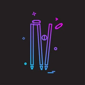 Wicket out cricket icon vector design Illustrazione stock
