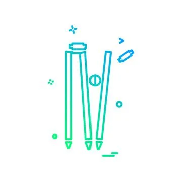 Wicket out cricket icon vector design Illustrazione stock