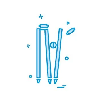 Wicket out cricket icon vector design Illustrazione stock