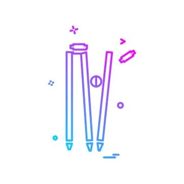 Wicket out cricket icon vector design Illustrazione stock