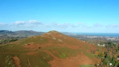 Wicklow mountain time lapse blue sky Stock Footage 258006864
