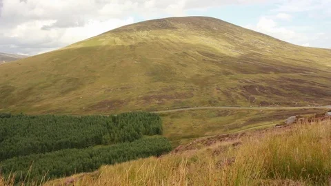 Wicklow mountains and passing cloud Stock Footage 76811026