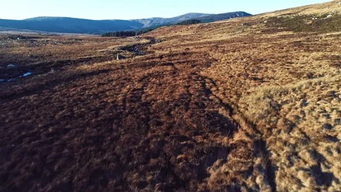 Wicklow Mountains.Sunset light. Stock Footage 98564034
