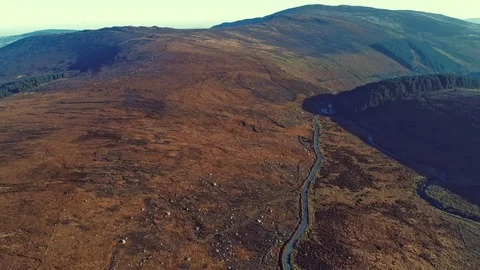 Wicklow Mountains.Sunset light. Stock Footage 99090299