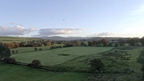 Wicklow Mountains.Sunset light. Stock Footage 99508406