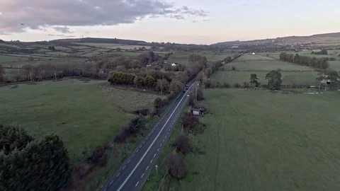 Wicklow Mountains.Sunset light. Stock Footage 99508459