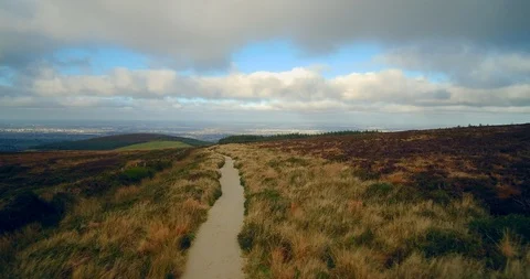 Wicklow Way Drone Shot Stock Footage 122470855