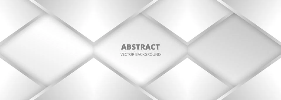 Wide 3d geometric abstract background with silver gradient triangle shapes and Stock Illustration
