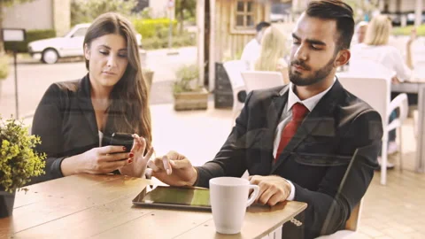 Wide 4k video of middle eastern using app, with hand gestures on tablet computer Stock Footage 201096494