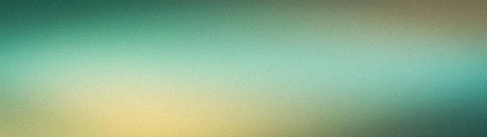 This wide abstract background features a grainy turquoise green and yellow gr Stock Illustration