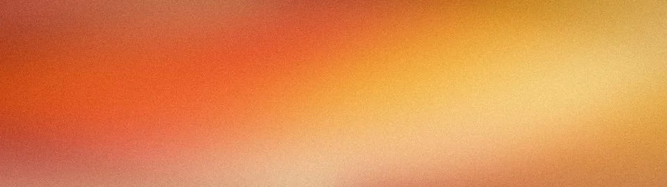 Wide abstract grainy gradient background with orange yellow beige soft blur.. Stock Illustration