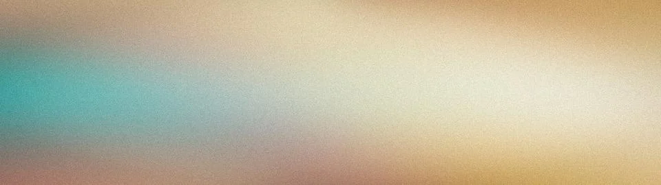 Wide abstract grainy gradient background with beige teal brown soft blur te.. Stock Illustration
