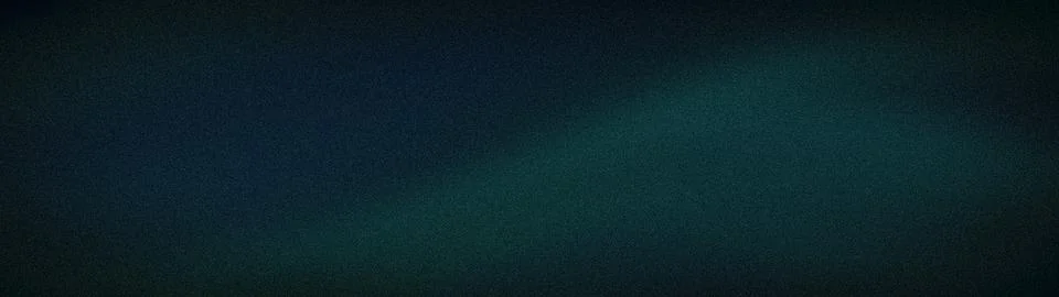 Wide abstract grainy gradient background in dark black green and teal tech .. Stock Illustration
