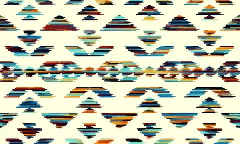 Wide abstract seamless pattern, ethnic background, aztec style - great for te イラスト素材