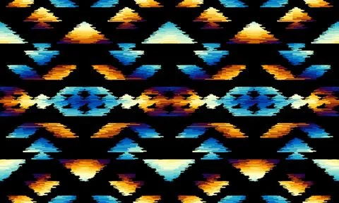 Wide abstract seamless pattern, ethnic background, aztec style - great for .. イラスト素材