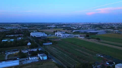 Wide Aerial View, Communications Infrastructure, Data Facilities Complex Stock Footage 316715215