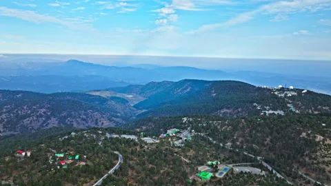 Wide aerial view from Mount Olympus in Cyprus. Stock Footage 341604699