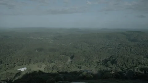 Wide Aerial View Over Forested Hills in Sunshine Coast Hinterland, Australia Stock Footage 341295917